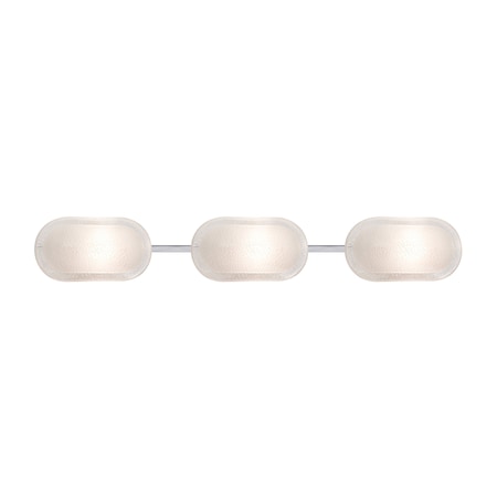 Besa Lighting Cabo Vanity, Frost/Bubble, Chrome Finish, 3x9W LED 3WT-962759-LED-CR